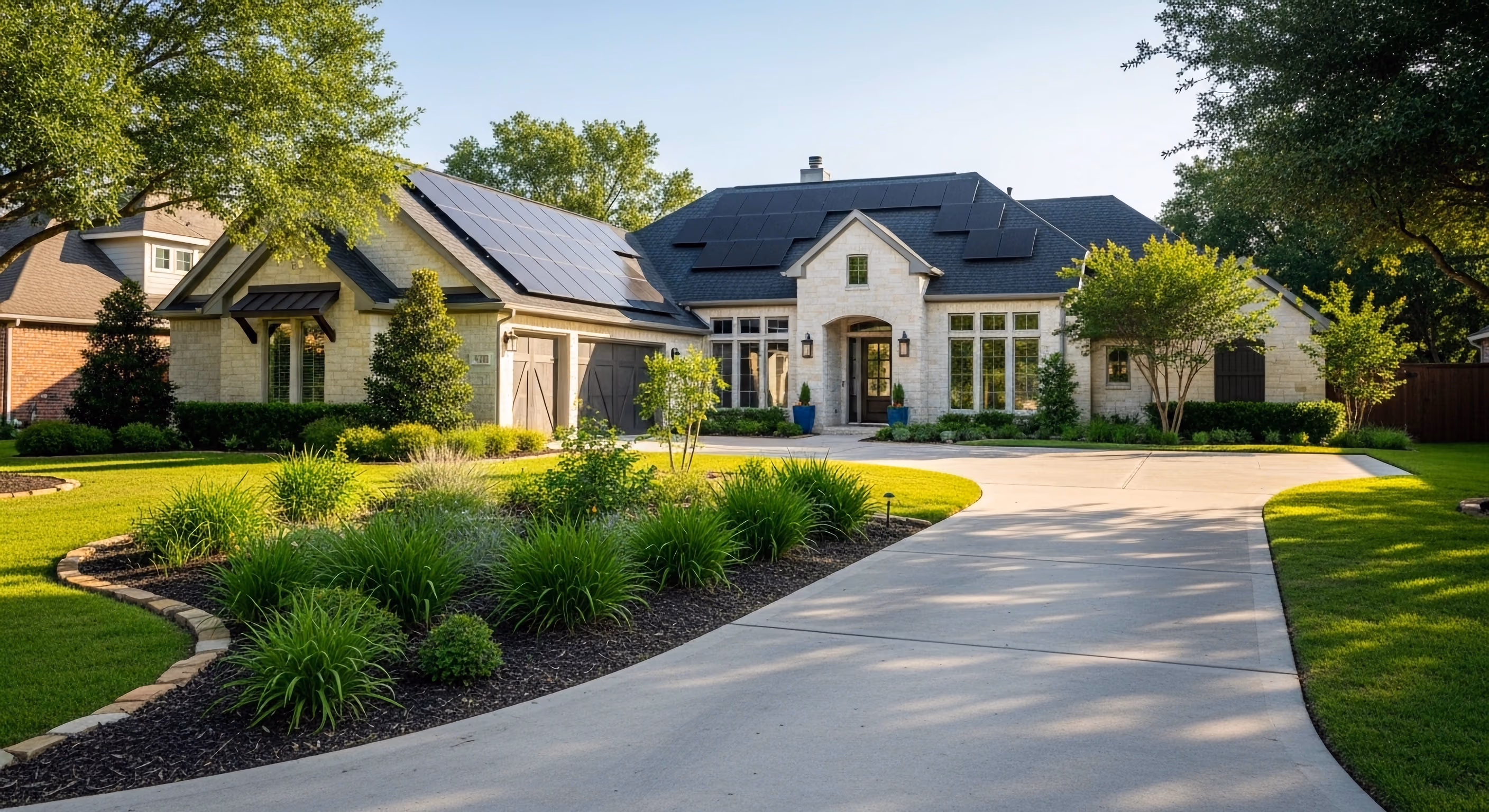 Modern home with solar